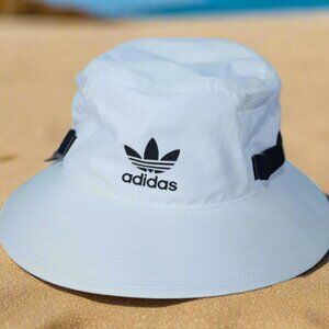 Adidas Mens Originals Webbing Boonie Sport Bucket Hat - S/M - Black/White - NWT